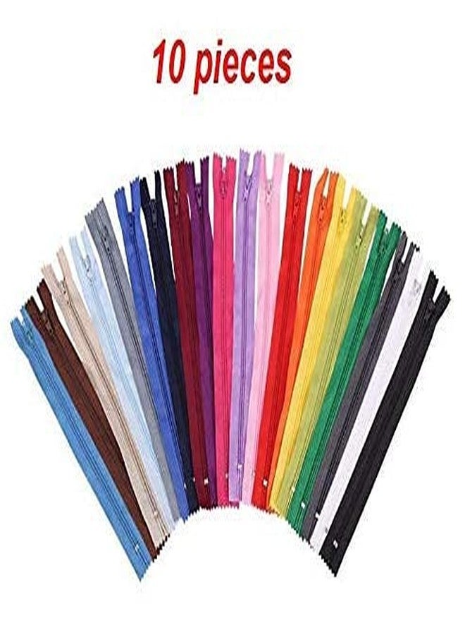 Zenith Polyester Auto-Lock 16 inches Zip for Pants, Palazzos Multicolour - Set of 10zips 16inch Tailoring Zips Perfect Fasteners for Dressmaking Repairs & Embellishing Tailoring Zips Perfect Fasteners - Image 2